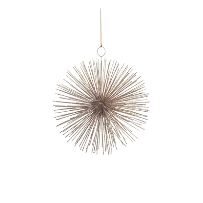 Wire Star Burst Ornament - Champagne