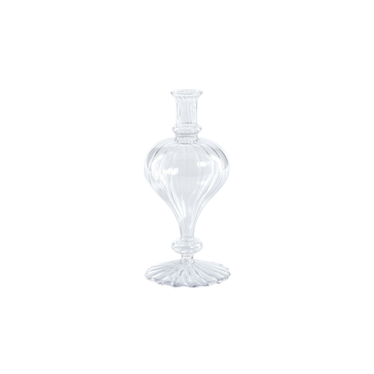Turnip-Shaped Venetian Spiral Vase - Clear