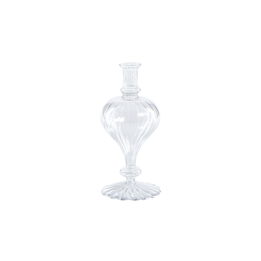 Turnip-Shaped Venetian Spiral Vase - Clear