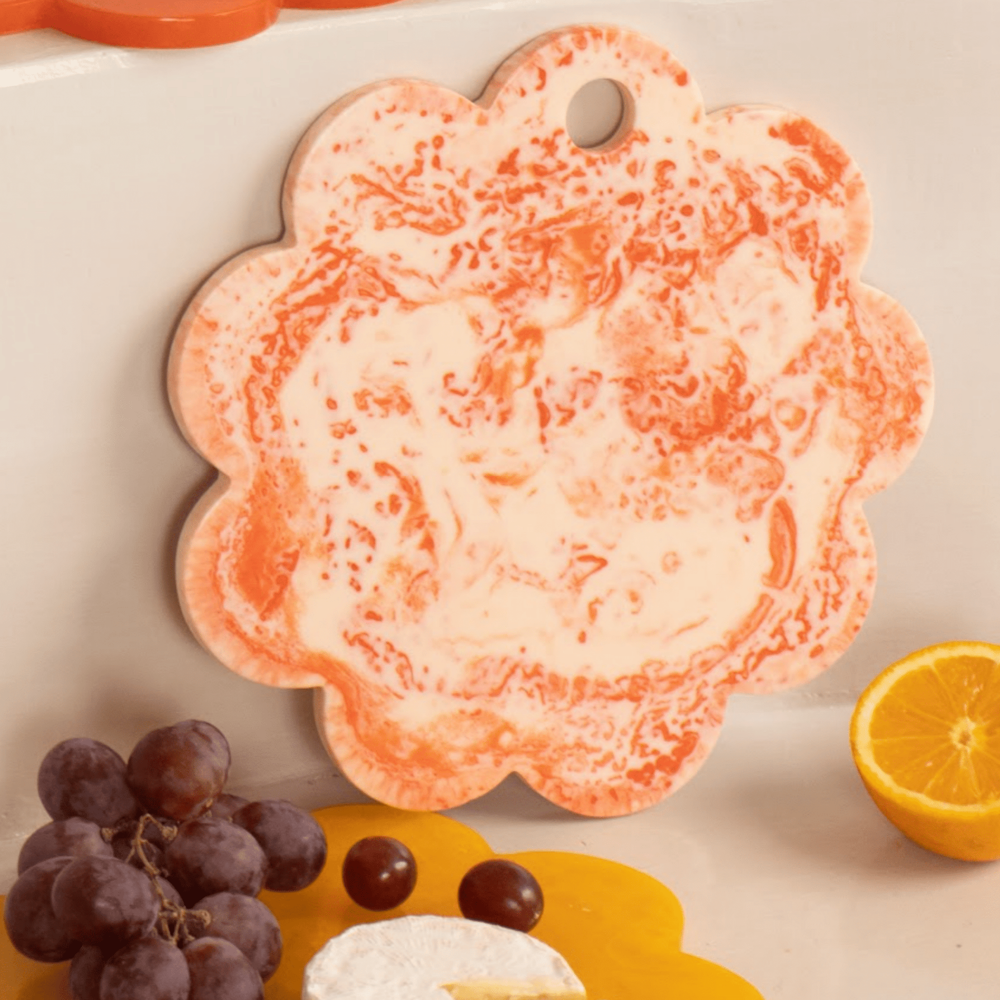 9" Scallop Resin Cheese Charcuterie Board - Hosted by Kelly Gaudreau