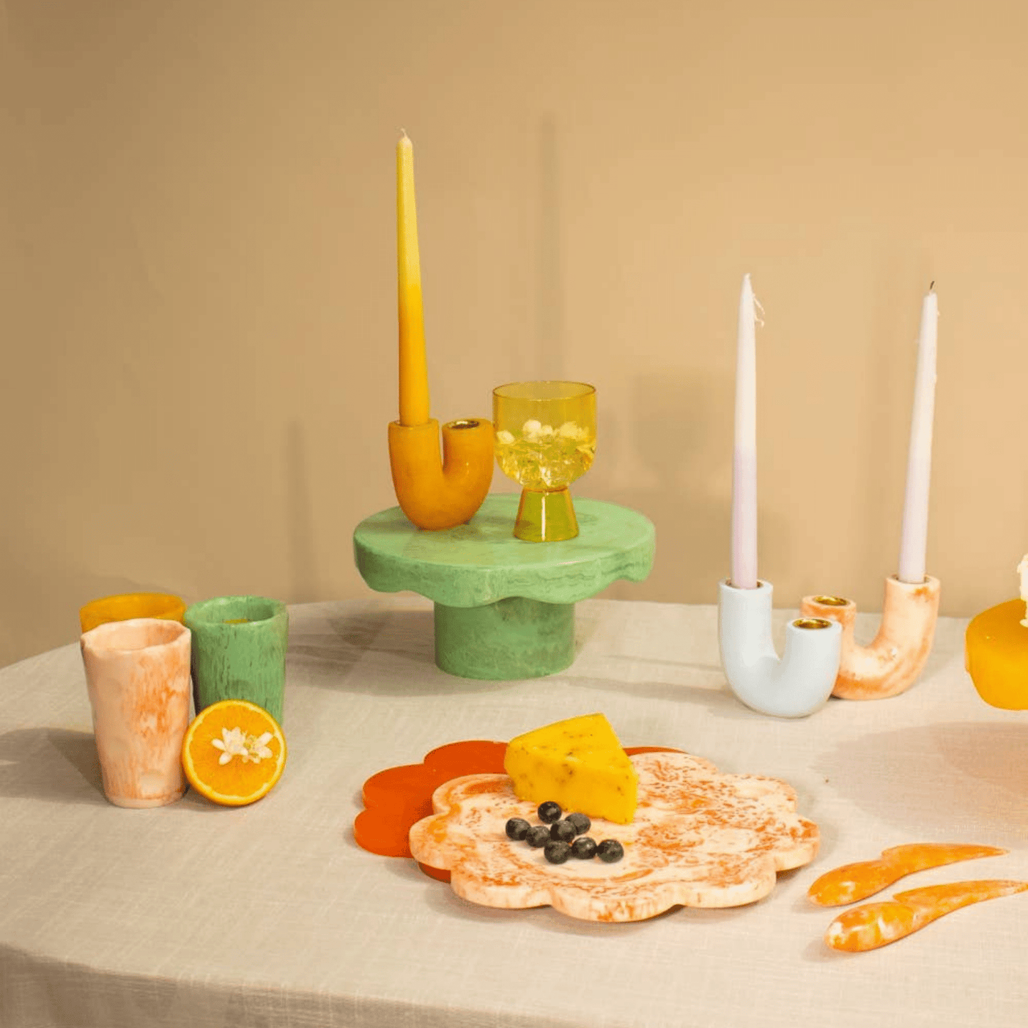 9" Scallop Resin Cheese Charcuterie Board - Hosted by Kelly Gaudreau