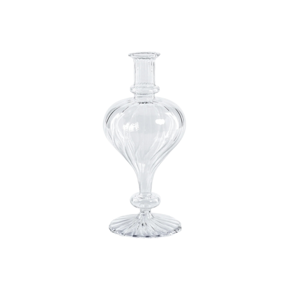 Turnip-Shaped Venetian Spiral Vase - Clear