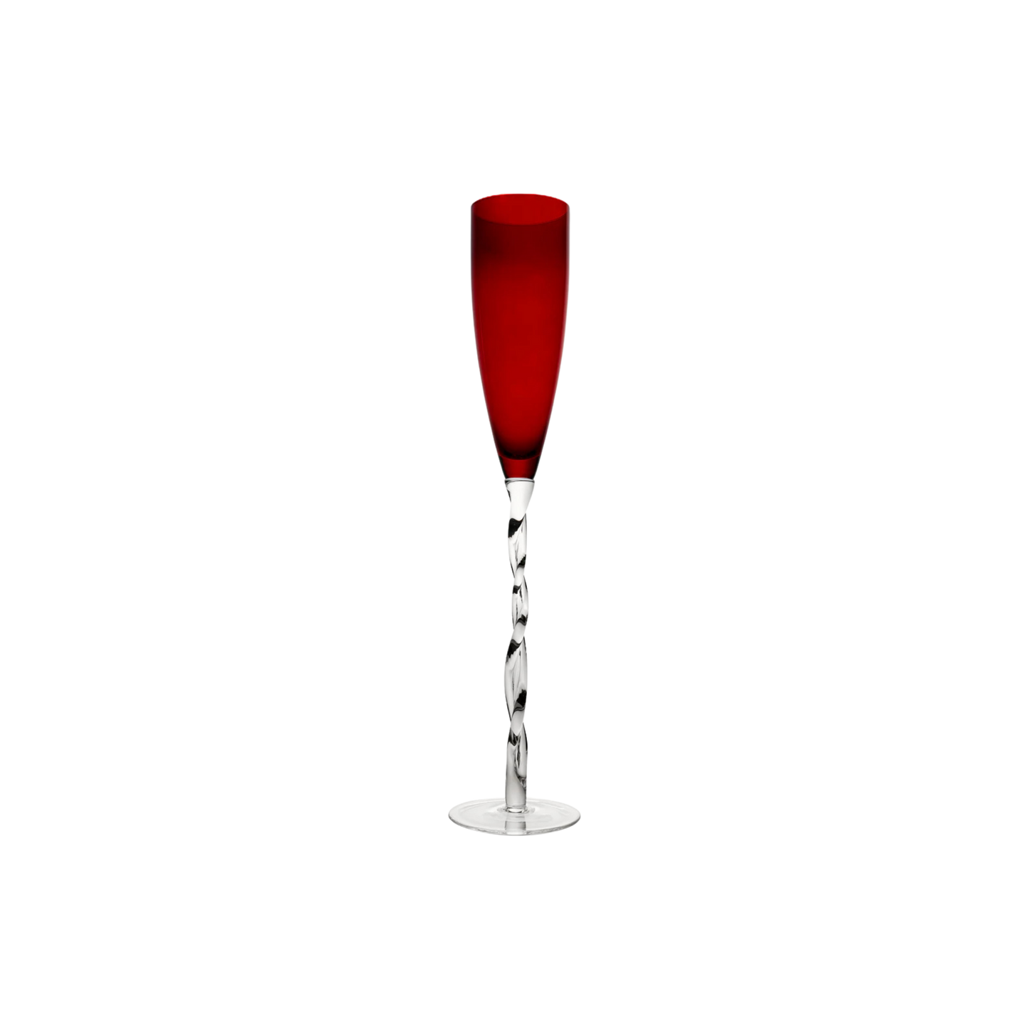 Adriana Champagne Glass in Red - Set of 4