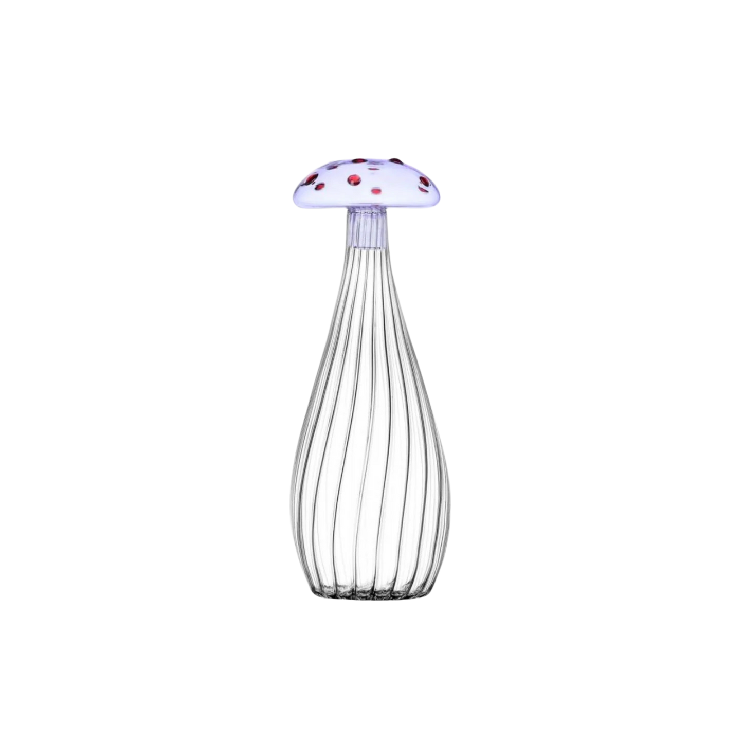 Alice Bottle with Purple Mushroom with Red Dots