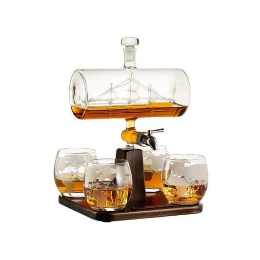 Antique Ship Decanter Set