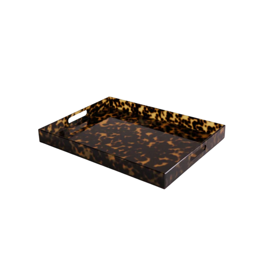 VIDA Acrylic Tortoise X-Large Tray With Handles