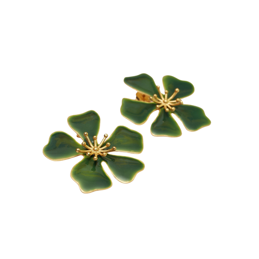 Aurora Maxi Earrings - Green