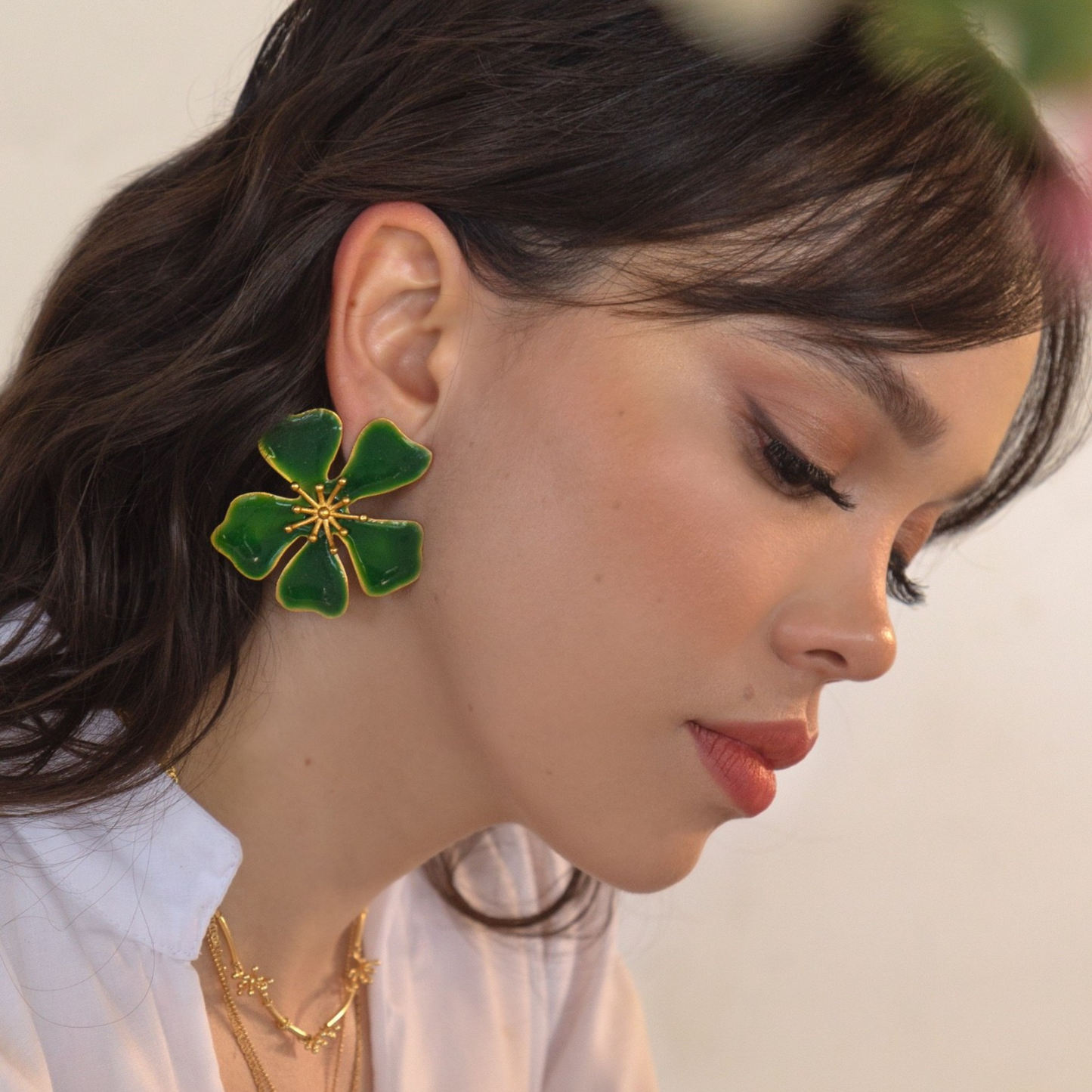 Aurora Maxi Earrings - Green