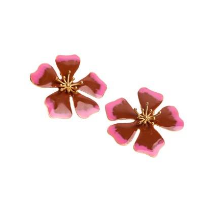 Aurora Maxi Earrings - Terracota Swirl