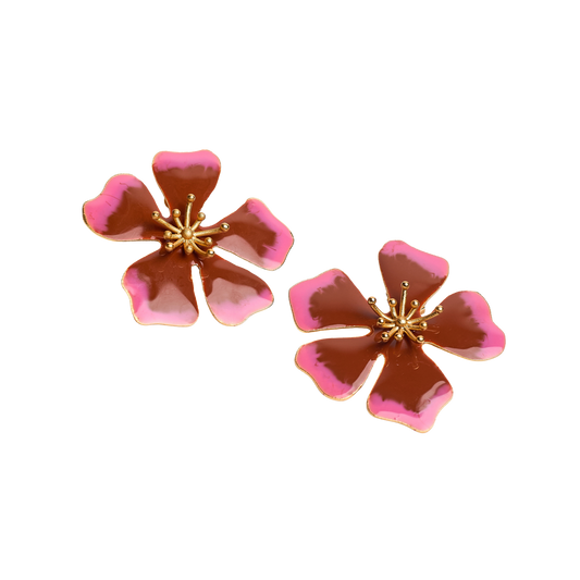 Aurora Maxi Earrings - Terracota Swirl