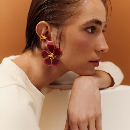 Aurora Maxi Earrings - Terracota Swirl