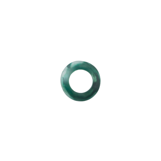 Set of 4 Tansy Swirled Napkin Rings - Hunter Green