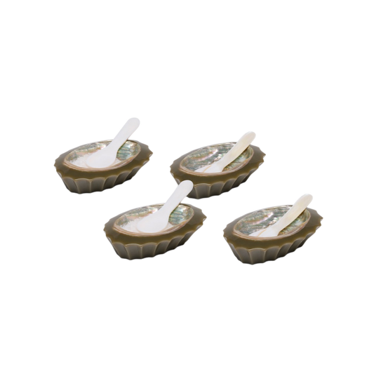 Set of 4 Tilda Pinch Bowls - Dark Sage