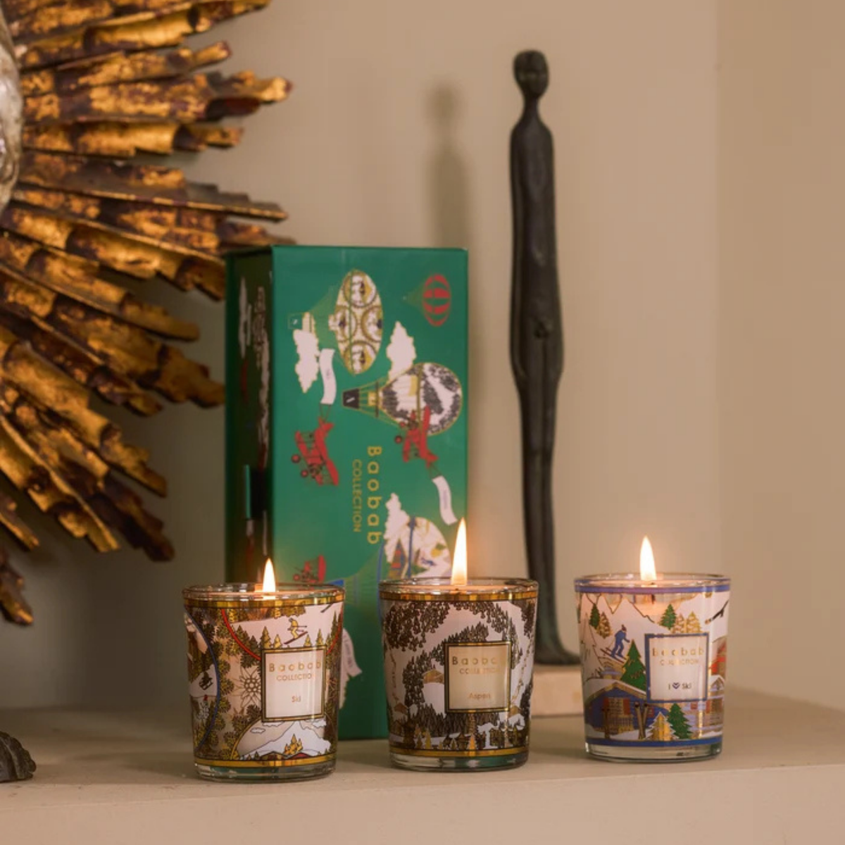 I Love Ski Scented Candle Trio