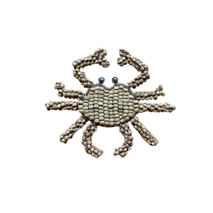 Beaded Napkin Ring - Crab (set of 2)