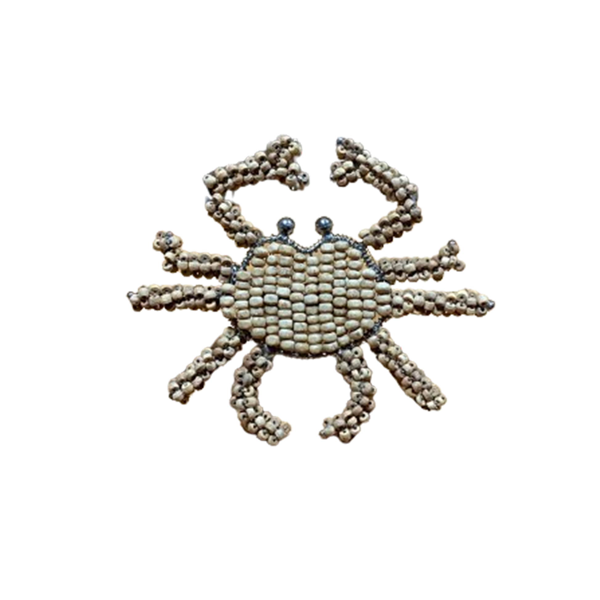 Beaded napkin ring in crab shape