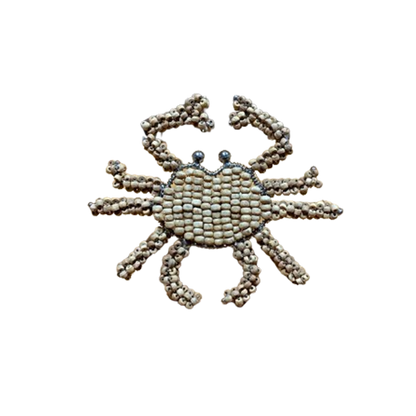 Beaded napkin ring in crab shape