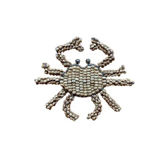 Beaded napkin ring in crab shape