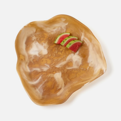 Beatrix Amber Swirled XL Serving Tray