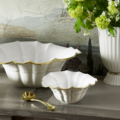 Encanto Tuscany Small Bowl - Cream and White