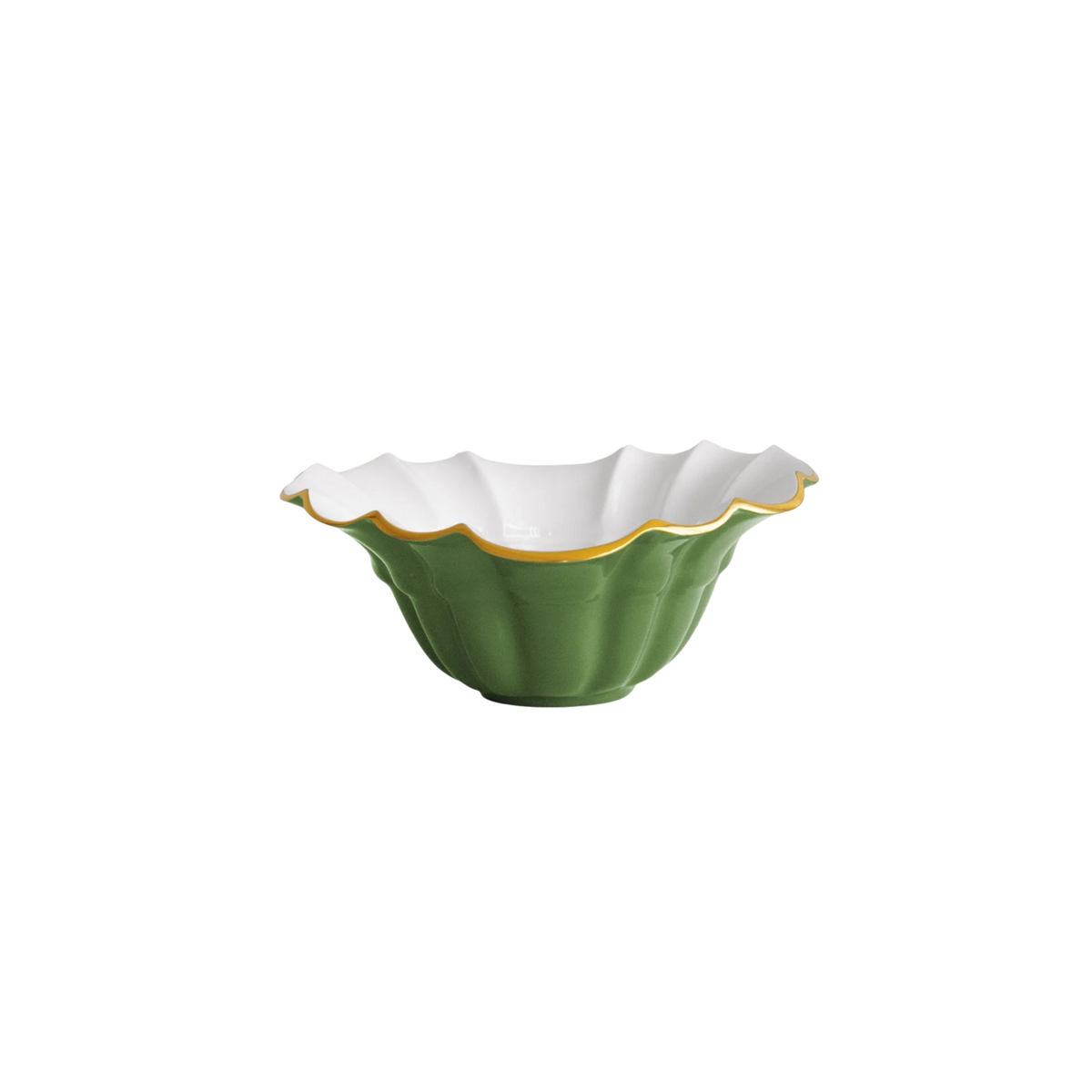 Encanto Tuscany Small Bowl - Leaf Green and White