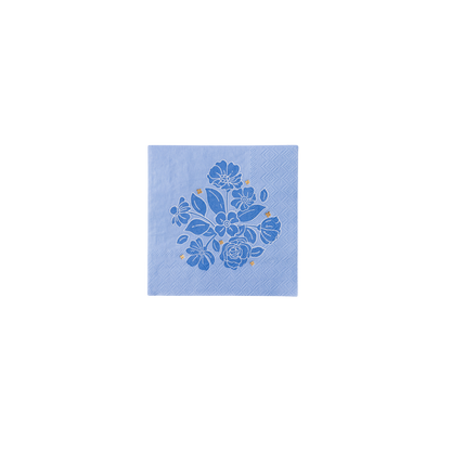 Belle Blue Cocktail Napkins – Set of 20