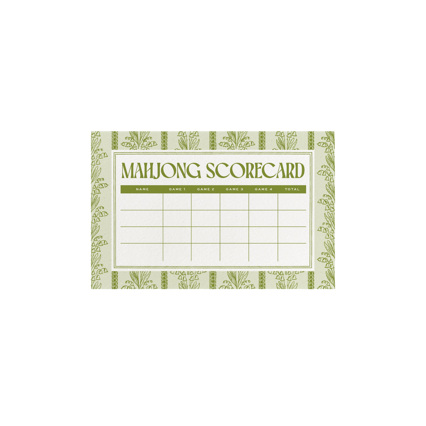 Bellflower Mahjong Scoreboard Notepad