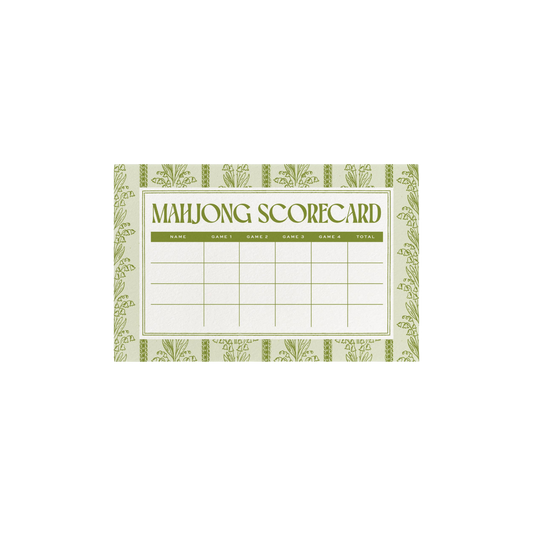 Bellflower Mahjong Scoreboard Notepad
