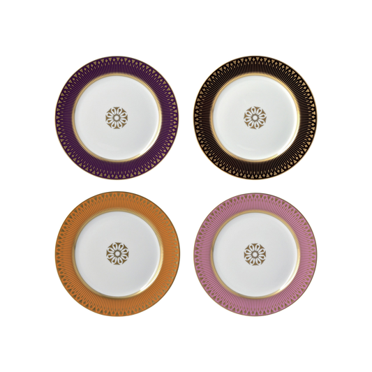 Assorted Set of 4 Soleil Levant Salad Plates
