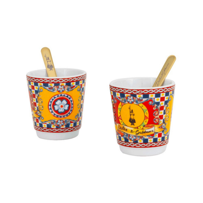 Dolce & Gabbana Sicilian Cart 2-Cup Moka Pot & Cup Gift Set