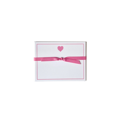 Big Heart in Pink Note Card Set