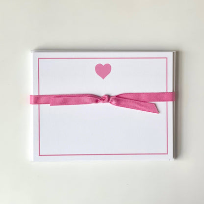 Big Heart in Pink Note Card Set