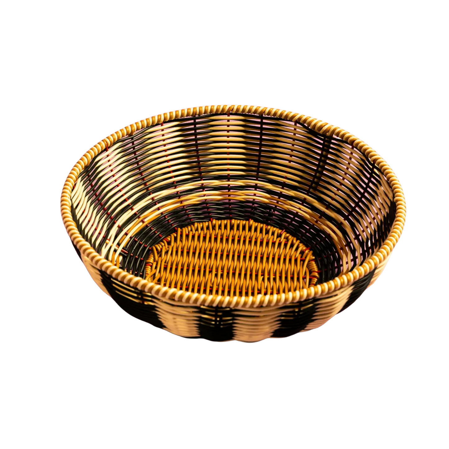 Woven Bowl - Black/Cream