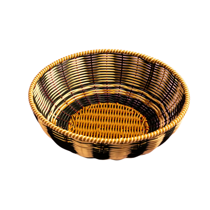 Woven Bowl - Black/Cream