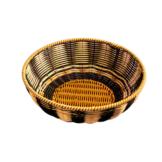 Woven Bowl - Black/Cream