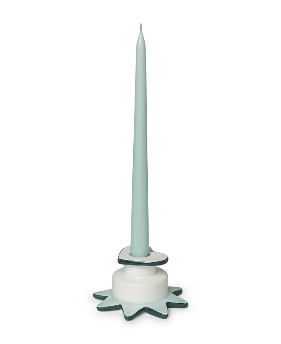 Star/Heart Candlestick Blue