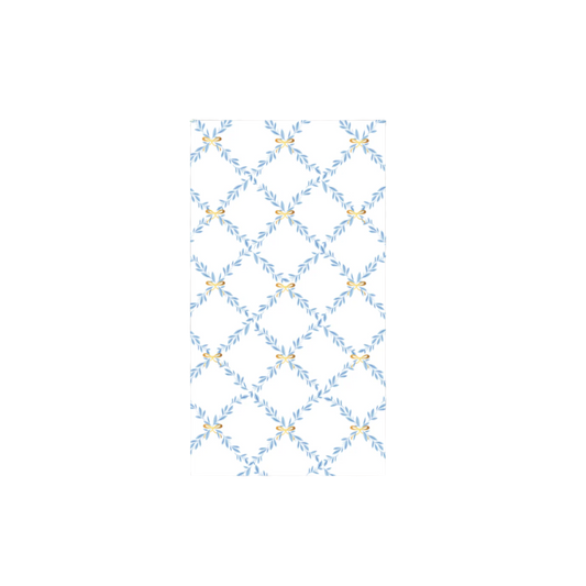Sky Blue Trellis Guest Towel