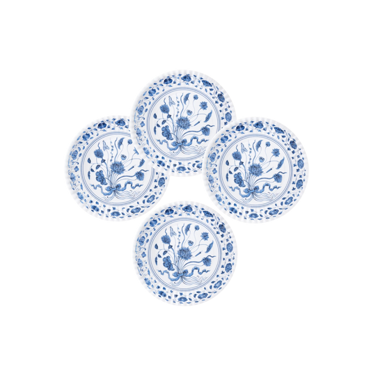 Botanical Melamine "Paper" Plate Set of 4