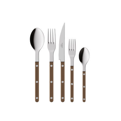 Bistrot Pearly 5-Piece Cutlery Set - Brown