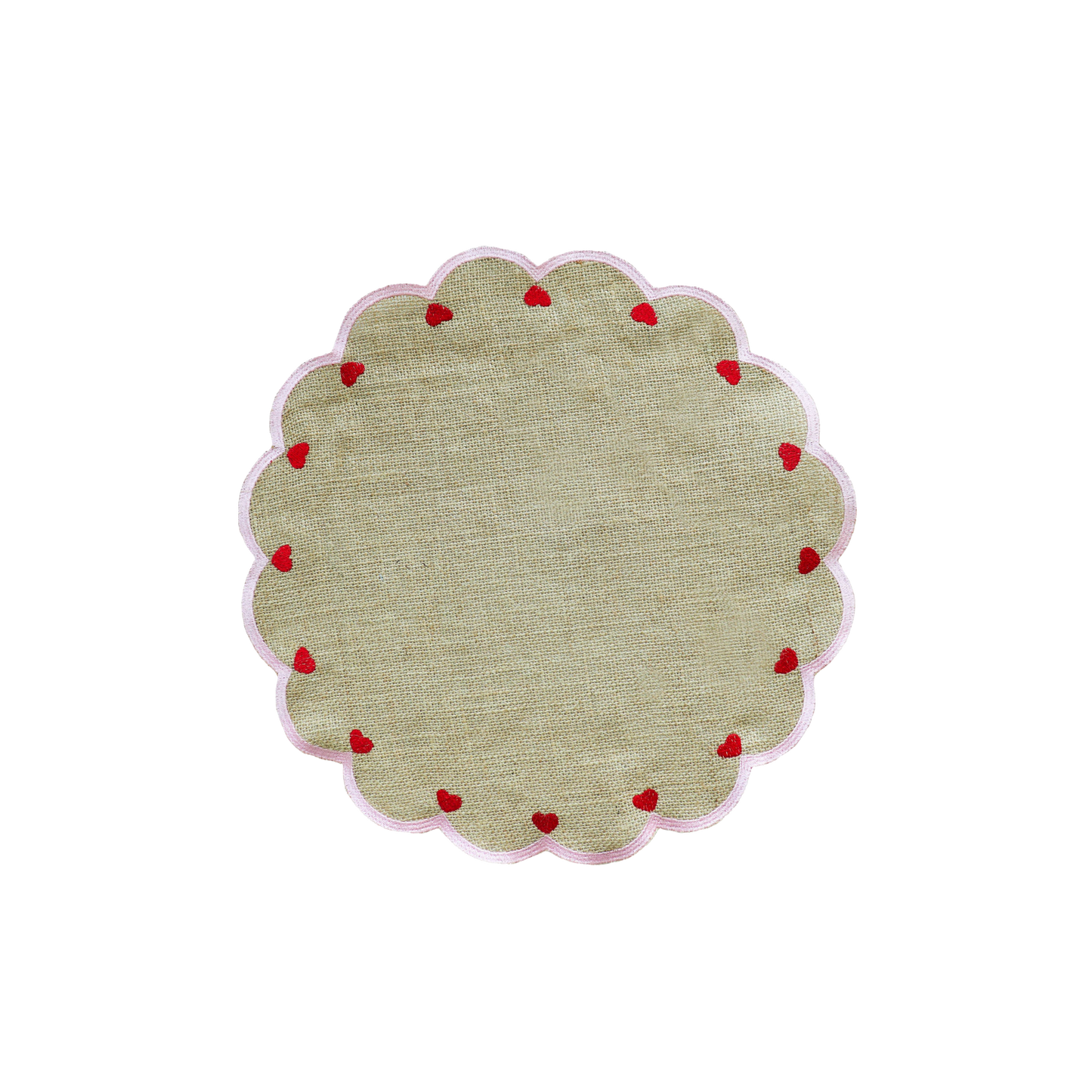 Burlap Valentine's Placemat