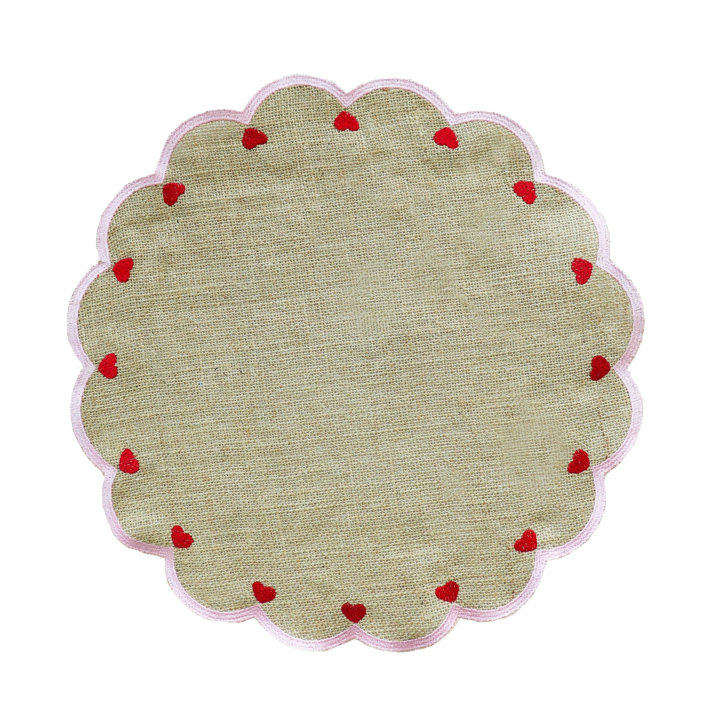 Burlap Valentine's Placemat