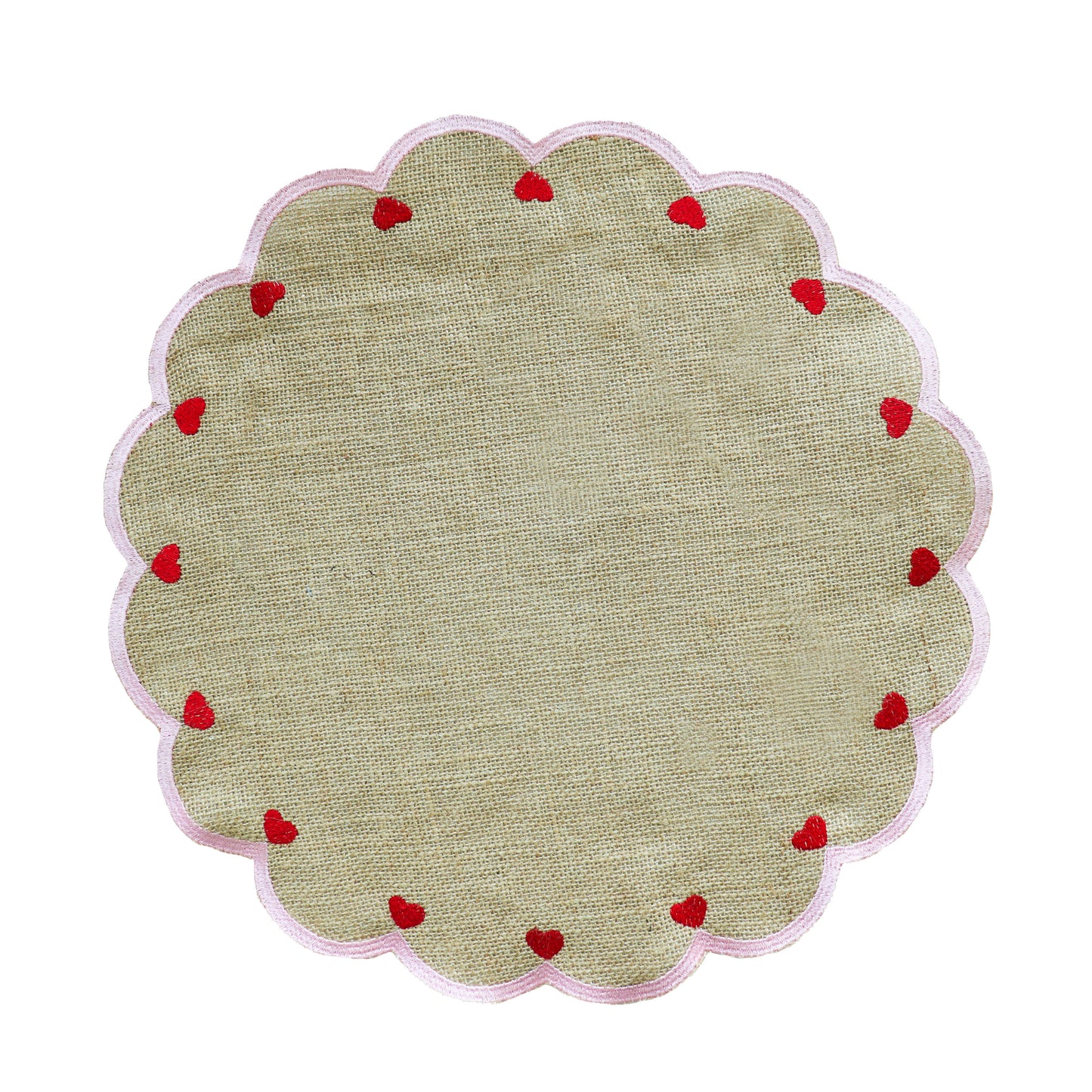 Burlap Heart Placemat