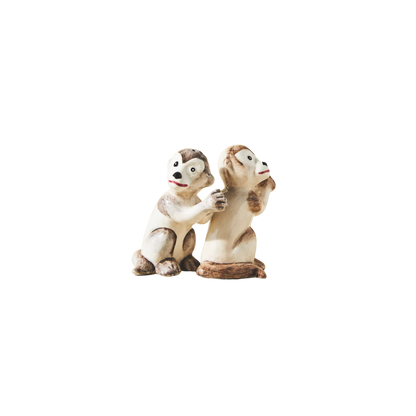 Ceramic Monkey Salt & Pepper Shakers