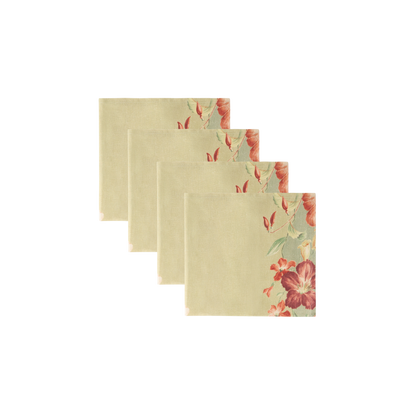 Ibiscus Sage Linen Napkins - Set of 4