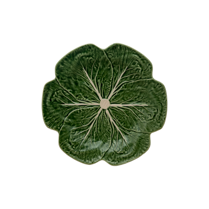 Cabbage Dinner Plate made from green earthenware, designed in the shape of a cabbage. Elegant and functional, perfect for enhancing table settings and impressing guests.