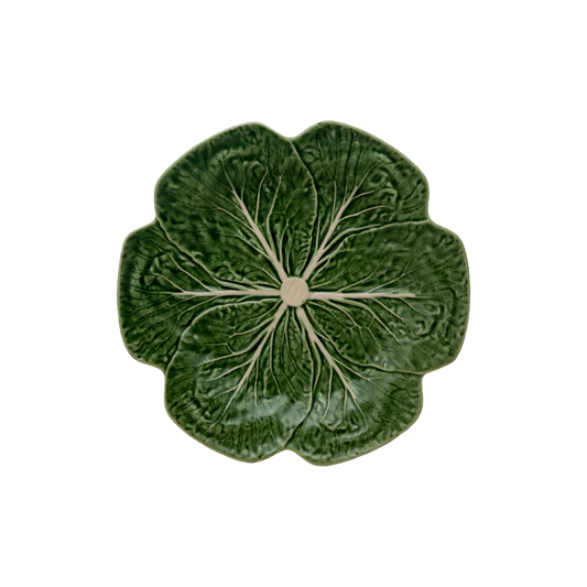 Cabbage Dinner Plate made from green earthenware, designed in the shape of a cabbage. Elegant and functional, perfect for enhancing table settings and impressing guests.