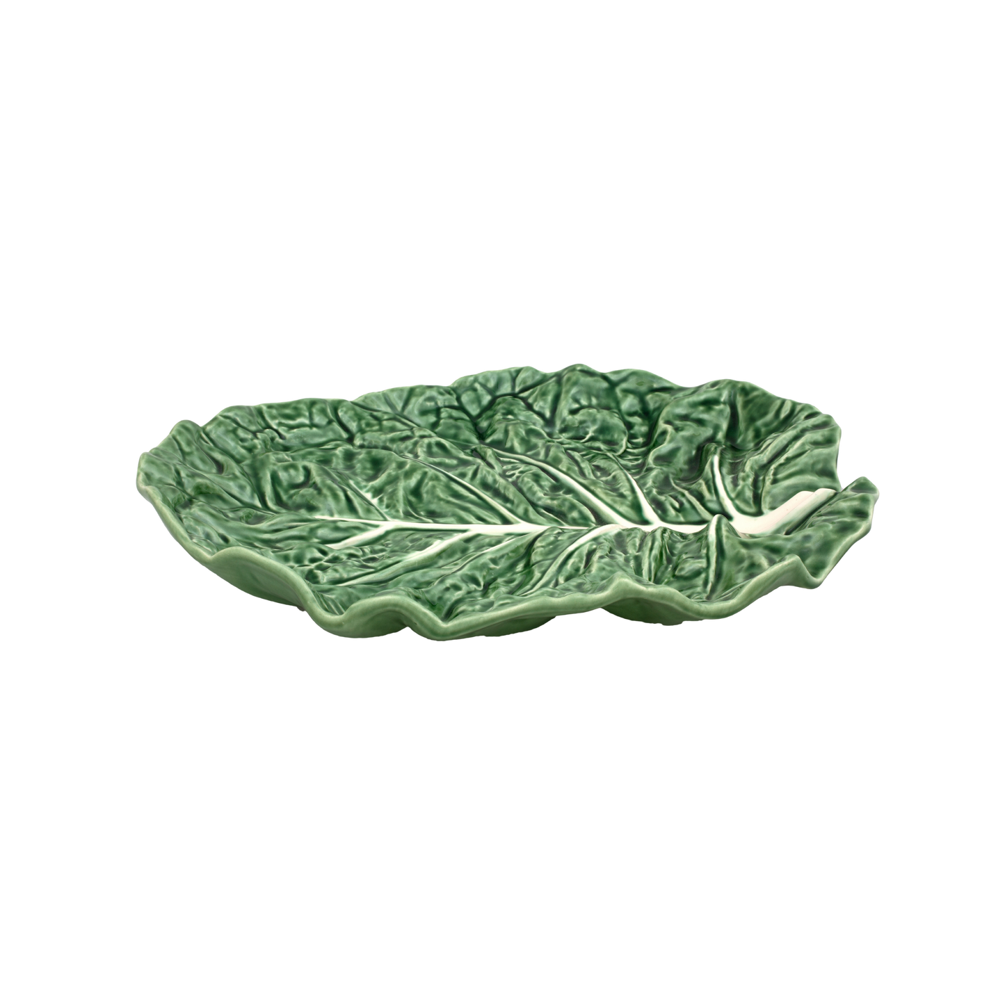 Cabbage Fruit Plate crafted from green earthenware, designed in the whimsical shape of a cabbage. A stylish, functional addition to your table for serving fruit and enhancing your dining experience.