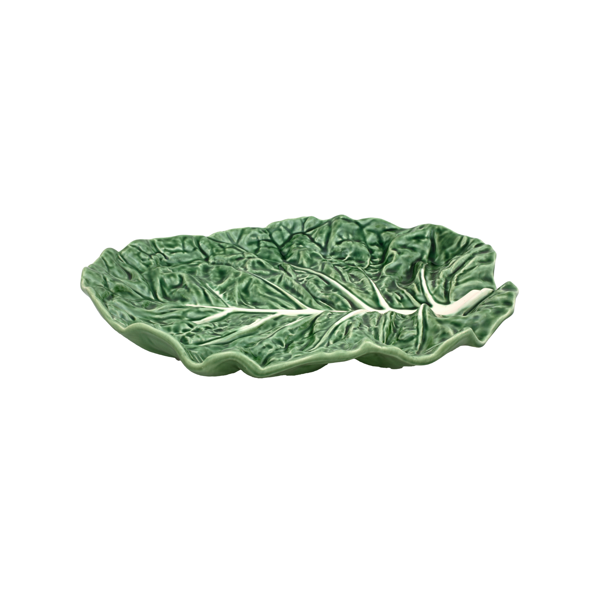 Cabbage Fruit Plate crafted from green earthenware, designed in the whimsical shape of a cabbage. A stylish, functional addition to your table for serving fruit and enhancing your dining experience.