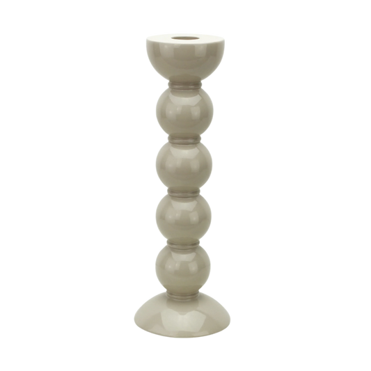 Cappuccino Bobbin Tall Candlestick