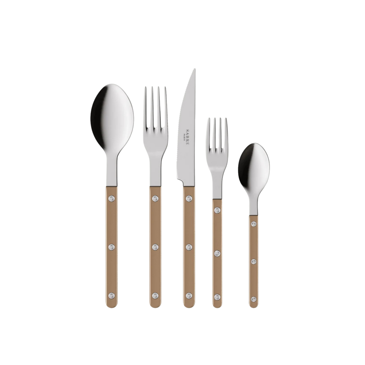 Bistrot Pearly 5-Piece Cutlery Set - Caramel